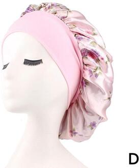 Fshion Vrouwen Satijn Nachtrust Cap Haar Motorkap Hoed Zijde Head Cover Brede Elastische Band Douche Cap