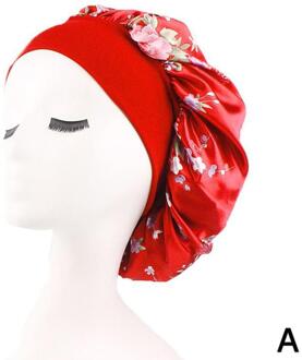Fshion Vrouwen Satijn Nachtrust Cap Haar Motorkap Hoed Zijde Head Cover Brede Elastische Band Douche Cap