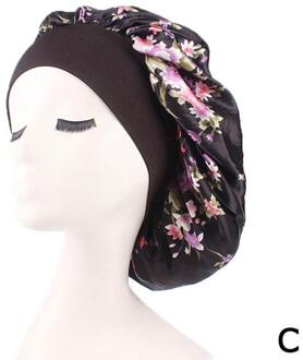 Fshion Vrouwen Satijn Nachtrust Cap Haar Motorkap Hoed Zijde Head Cover Brede Elastische Band Douche Cap
