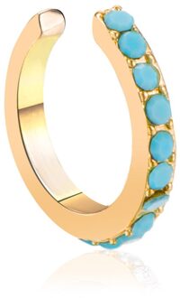 Fsunion 2022 Mode Clip Op Oorbellen Crystal Oor Manchet Niet Doorboord Oorbellen Nose Ring Voor Vrouwen Oorbellen Punk Rock earcuff goud blauw