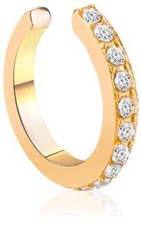 Fsunion 2022 Mode Clip Op Oorbellen Crystal Oor Manchet Niet Doorboord Oorbellen Nose Ring Voor Vrouwen Oorbellen Punk Rock earcuff goud wit