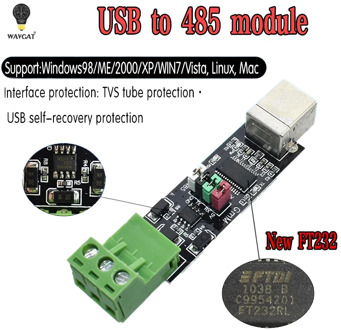 FT232 USB 2.0 to TTL RS485 Serial Converter Adapter FTDI Module FT232RL SN75176 double function double for protection Top Sale