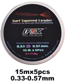 Ftk 110M Focal Surf Vislijn Mainline Sinking Super Sterke Op Karper Zeewater Zoetwaterp 0.33 15-5stk