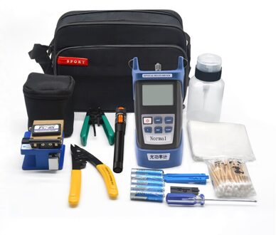 Ftth Glasvezel Tool Kit Met Fiber Cleaver -70 ~ + 10dBm Optische Power Meter Visual Fault Lcator 5km