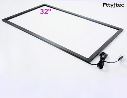 Fttyjtec 32 Inch 10 Punten Infrarood Multi Touch Screen Overlay Panel Voor Lcd & Monitor, Usb Power, aluminium Frame