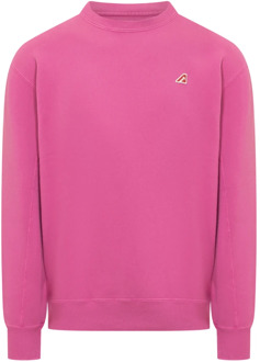 Fuchsia Crew Neck Sweatshirt Autry , Pink , Heren - L,M