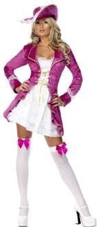 Fuchsia roze piraten pak voor vrouwen - L - Volwassenen kostuums