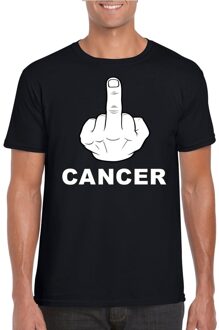 Fuck cancer t-shirt zwart voor heren XL