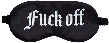 Fuck Off - Geprinte Satijnen Masker - Zwart