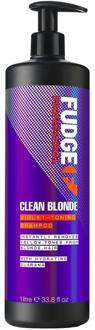 Fudge Clean Blonde zilvershampoo met pomp - 1000 ml