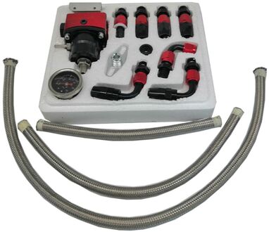 Fuel Pressure Regulator Set 3 Kleuren Verstelbare Fuel Pressure Regulator Kit L9CE rood zwart
