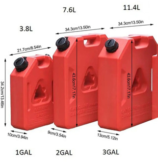 Fuel Tank Gas Can Plastic Gasoline Storage Container for SUV Car Motorcycle 1/2/3 Gallon Gasoline Oil Container fuel Canister