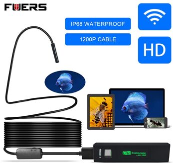 Fuers Wifi Endoscoop Camera Hd 1200P 8Mm Waterdichte Harde Kabel Inspectie Mini Camera Voor Ios Android Windows Endoscoop 1m