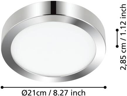 FUEVA 5 Plafonnière - LED - 21.0 cm - Chroom