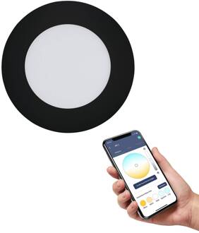 Fueva-Z inbouwlamp 12cm, zwart