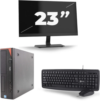 Fujitsu Esprimo E420 SFF - Intel Core i5-4e Generatie - 8GB RAM - 256GB SSD - Windows 10 + 1x 23 inch Monitor
