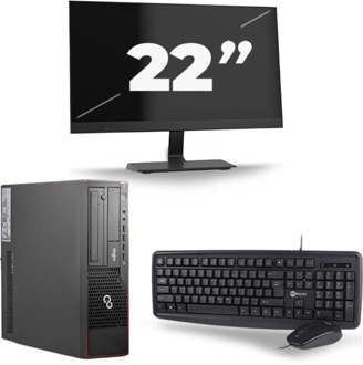 Fujitsu Esprimo E700 SFF - Intel Core i5-2e Generatie - 8GB RAM - 256GB SSD - Windows 10 + 1x 22 inch Monitor