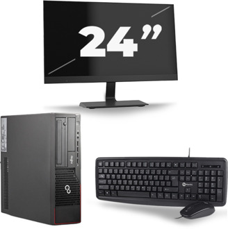 Fujitsu Esprimo E700 SFF - Intel Core i5-2e Generatie - 8GB RAM - 256GB SSD - Windows 10 + 1x 24 inch Monitor