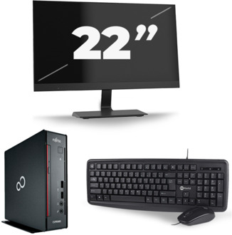Fujitsu Esprimo Q556 USFF - Intel Core i7-6e Generatie - 16GB RAM - 256GB SSD - Windows 11 + 1x 22 inch Monitor
