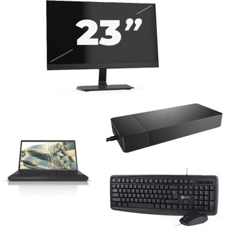 Fujitsu Lifebook A3510 - Intel Core i3-10e Generatie - 15 inch - 16GB RAM - 256GB SSD - Windows 11 Home + 1x 23 inch Monitor