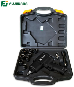 FUJIWARA Air Pneumatic Wrench 1/2" 1280N.M Impact Spanner Large Torque Tire Removal Tool Nut Sleeves Pneumatic Power Tools