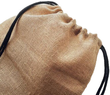 Fukuro jute trekkoordzak Zwart - One size