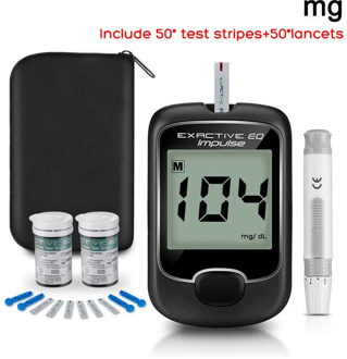 Full-auto Blood Glucose Monitor Diabetes Testing Kit Meter With Test Strips Battery Powered LCD Display Screen