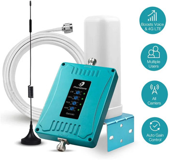 Full Band Mobile Cell Phone Signal Booster for US 700/850/1700/1900MHz 3G 4G LTE Cellular Repeater for All Carriers Verizon AT&T