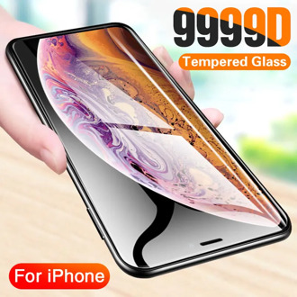 Full Cover Curved Tempered Glass on For iphone 11 Pro X Xr Xs Max Screen Protector Protective Glass iphone 11 SE 6 7 8 Plus Film