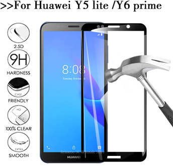 Full Cover Protective Glass For Huawei Y5 lite 2018 Screen Protector On For Huawei Y6 Prime 2018 Tempered Glass Y 5 6 light Film