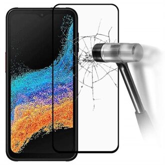 Full Cover Samsung Galaxy Xcover6 Pro Tempered Glass Screenprotector - 9H - Zwart