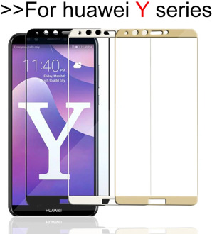 Full Cover Tempered Glass For Huawei Y3 Y5 Y6 Y7 Y9 2017 Prime 2018 Protective Glas On hauwei Y 3 5 6 7 9 3y 5y 6y 7y 9y Film 9H