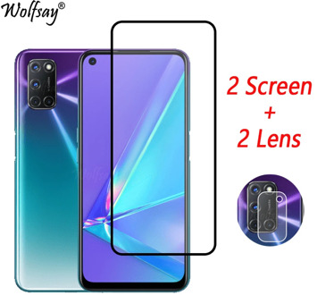 Full Cover Whole Glue Tempered Glass For Oppo A72 A52 A92 Screen Protector For Oppo A72 Camera Glass For Oppo A72 Glass 6.5 inch