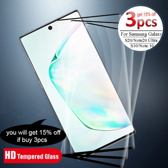 Full Coverage Tempered Glass Screen Protector for Samsung Galaxy Note 20 10 9 S20 Ultra Plus Screen Protectors 3pcs Get 15% Off