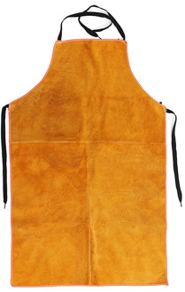 Full Cowhide Leather Electric Welding Apron Bib Blacksmith Apron Yellow Electric Welding Safety Clothing