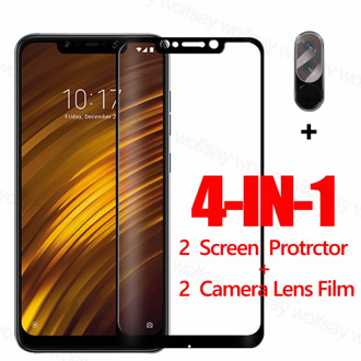 Full Glue Screen Protector For Xiaomi Pocophone F1 Glass For Poco X3 X2 F2 M2 Pro Tempered Glass Protective Phone Film Poco F1