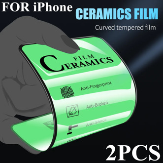 Full Glue Soft Glass for IPhone 12 Pro Max XS XR X 8 7 6S Plus PET Ceramics Ultrathin Screen Protector for IPhone 11Pro Max 2PCS