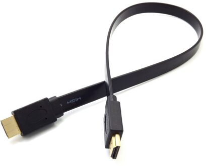 Full Hd Korte Hdmi Cables1.4Version Dunne Platte Kabel Vergulde Plug Male-Male Hdmi Kabel 1080P 0.5M Hdtv audio Video Data Kabels