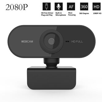 Full Hd Webcam 1080P Computer Met Microfoon Roterende Camera 'S Voor Live-uitzending Video Call Conference Werk Pc Web Camera Webcam-2080