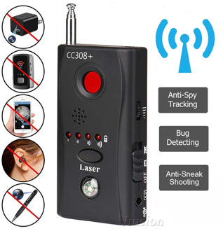 Full Range Anti-Spy Bug Detector CC308 Gizli Kamera Search Mini Wireless Camera Hidden Signal GSM Device Finder Privacy Security