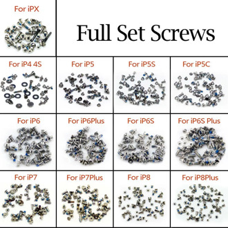 Full Set Screw with 2 Bottom Dock for iPhone 6 6s plus Screws 4 4S 5 5S 5C SE Repair Bolts Complete Kit Replacement Accessories