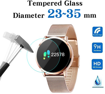 Full Size Round Watches Tempered Glass Screen Protector Film Diameter 23 24 25 26 27 28 29 30 31 32 33 34 35 mm For Smart Watch