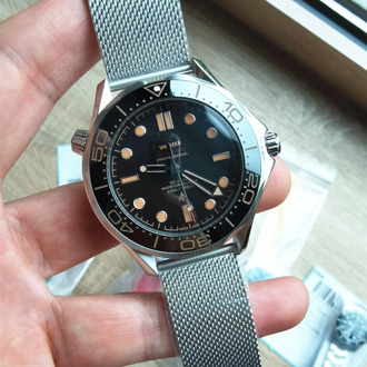 Full stainless steel TOP AAA quality automatic mechanical watch OMG-007 James Bond 1:1 Men's Ceramic bezel Wrist watches gifts