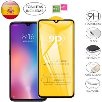 Full tempered glass screen PROTECTOR for xiaomi redmi note 7 7 pro 8 PRO 9 9S 9 pro maxen Black