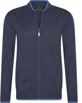 Full zip cardigan navy Blauw - L
