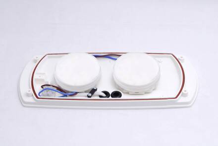 Fumagalli Francy buitenwandlamp, wit/opaal, GX53 CCT, frontaal wit, opaal