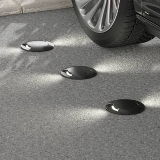 Fumagalli Grond-inbouwlamp Ceci 160-2L rond zwart 10W CCT zwart, gematteerd