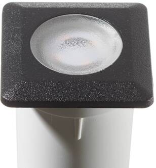 Fumagalli LED inbouwlamp Aldo hoekig zwart/helder 3.000K zwart, helder