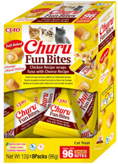 Fun Bites kip en tonijn met kaas kattensnack 16 x 12 g