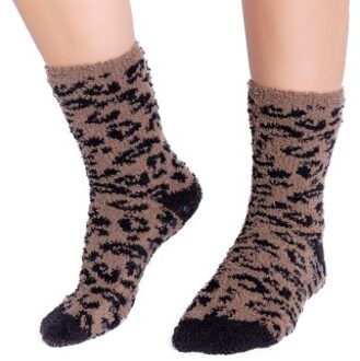 Fun Print Cozy Socks * Actie * Versch.kleure/Patroon,Wit - One Size